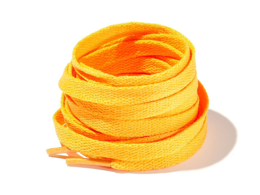 Golden Yellow 8mm Flat Solid Colour Laces