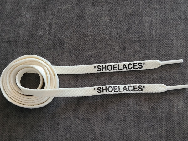 160cm Off-white 8mm Flat Vintage White Cream 'Shoelace'