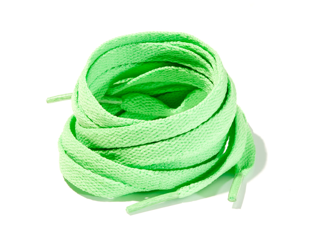 Grass Green 8mm Flat Solid Colour Laces