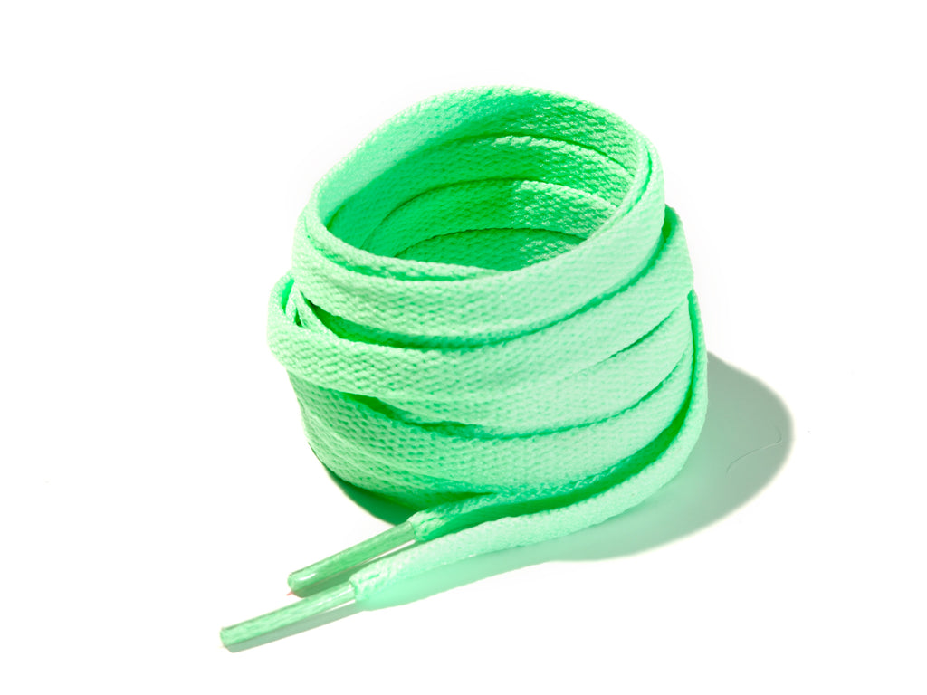 Apple Green 8mm Flat Solid Colour Laces