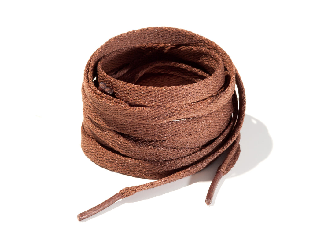 Dark Brown 8mm Flat Solid Colour Laces