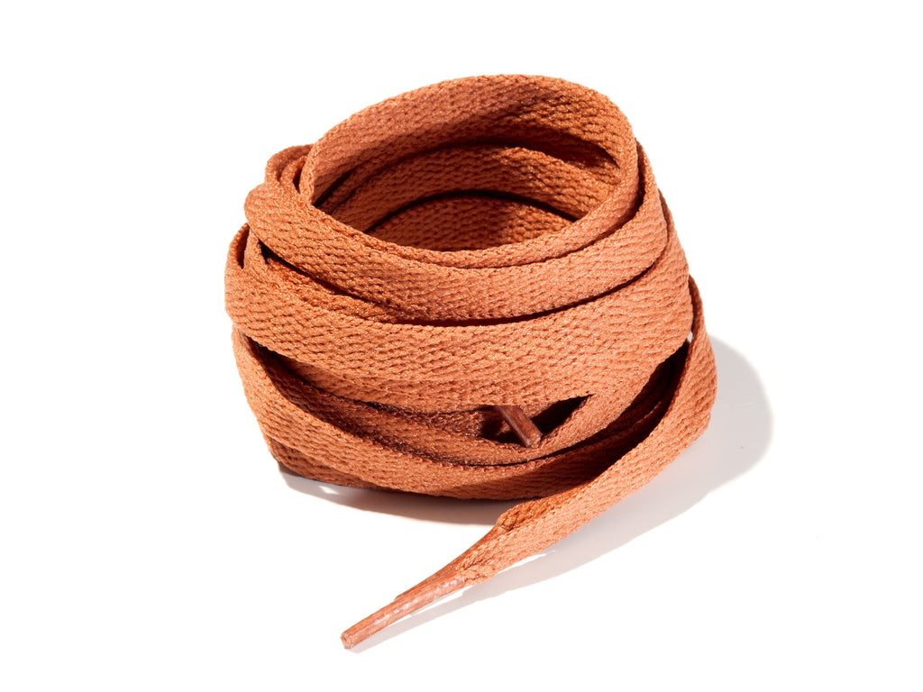 Brown Tan 8mm Flat Solid Colour Laces
