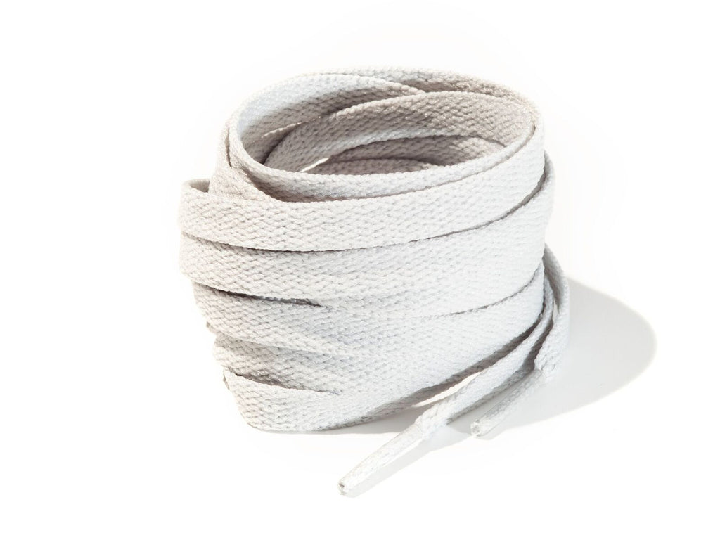 Cool Grey 8mm Flat Solid Colour Laces