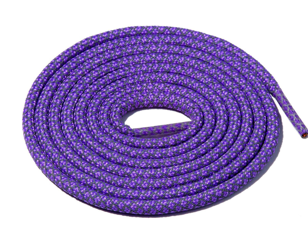 Deep Purple Check 3M Reflective Rope Laces Lace Supply Co