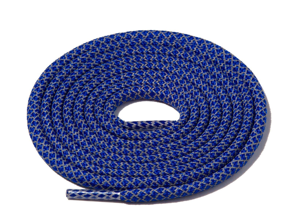 Lace Supply Co Royal Blue Check 3M Reflective Rope Laces