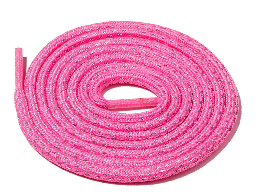 Lace Supply Co Neon Pink Fleck 3M Reflective Rope Laces