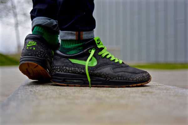 Nike Air Max1 premium Hufquake 318361 031 Lace Swap Lace Supply Co. Green 3m flat