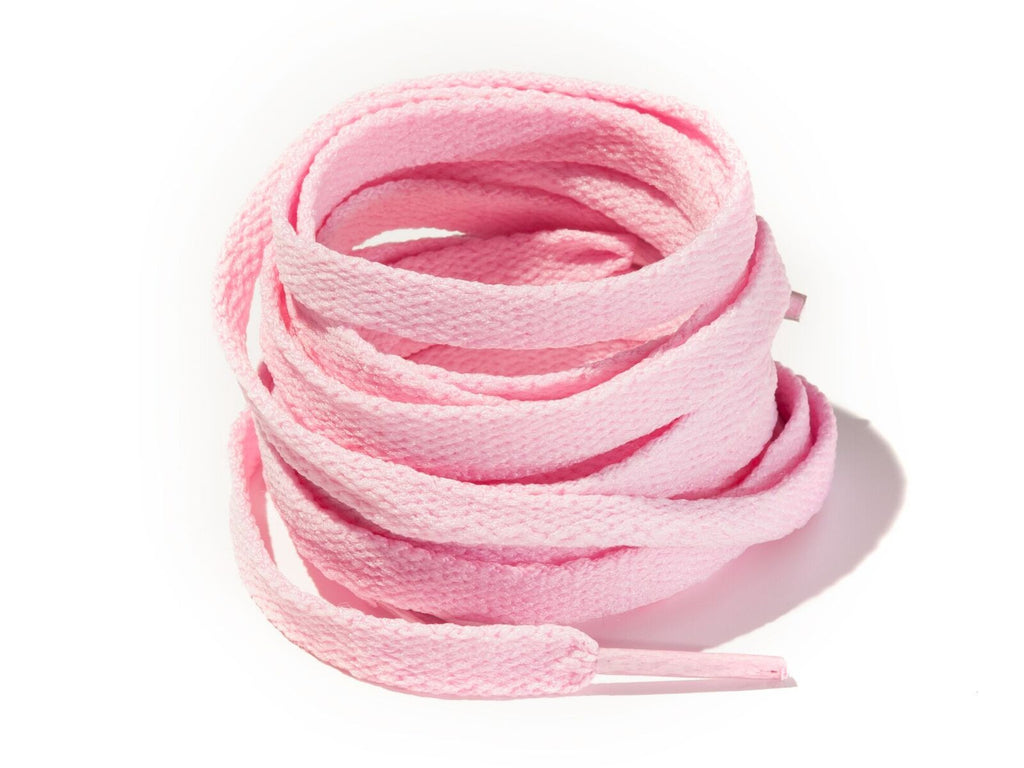 Candy Pink 8mm Flat Solid Colour Laces