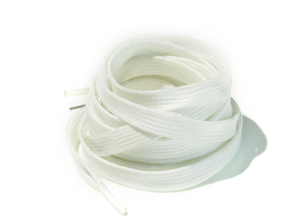 Lace Supply Co White Glow In The Dark Flat Laces
