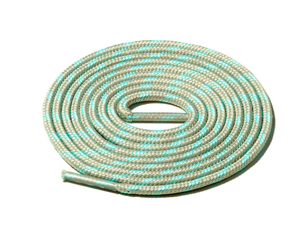 Lace Supply Co Grey & Blue Spotted Rope Laces