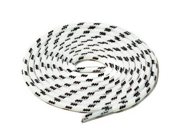 Lace Supply Co White & Black Spotted Rope Laces