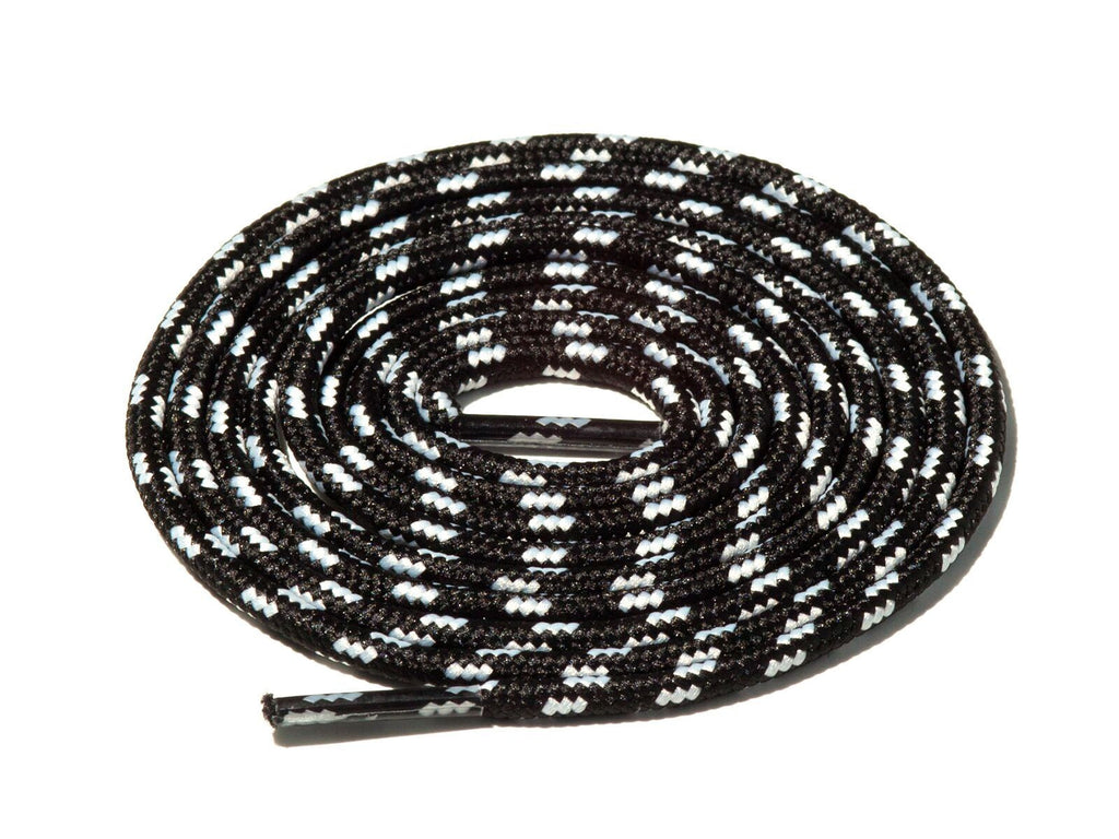 Black & White Spotted Rope Laces Lace Supply Co