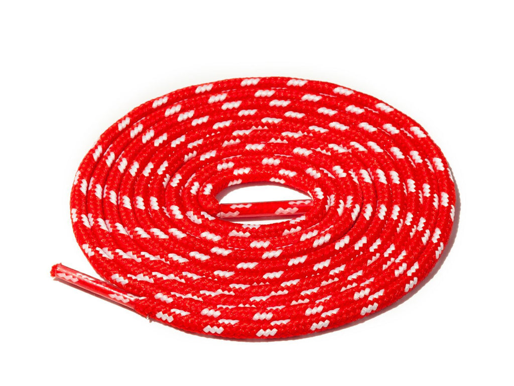 Lace Supply Co Red & White Spotted Rope Laces