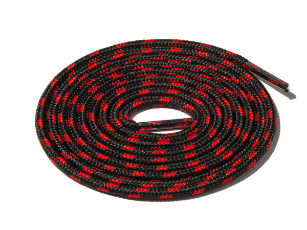 Black & Red Spotted Rope Laces Lace Supply Co