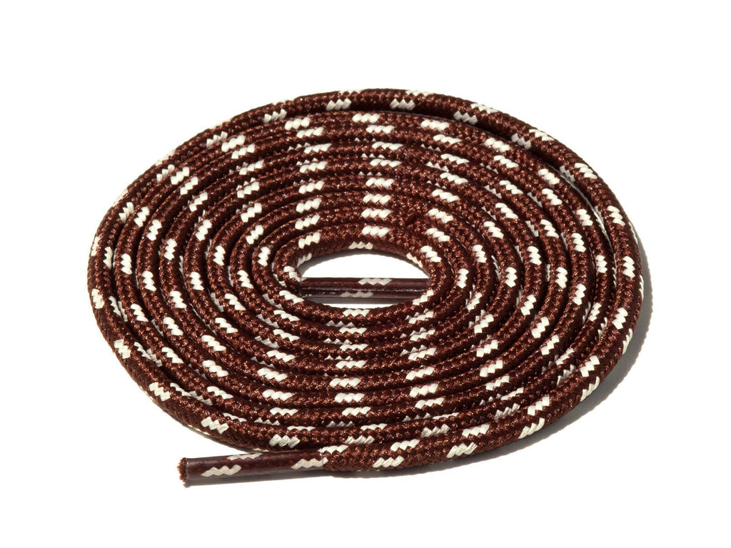 Brown & White Spotted Rope Laces Lace Supply Co