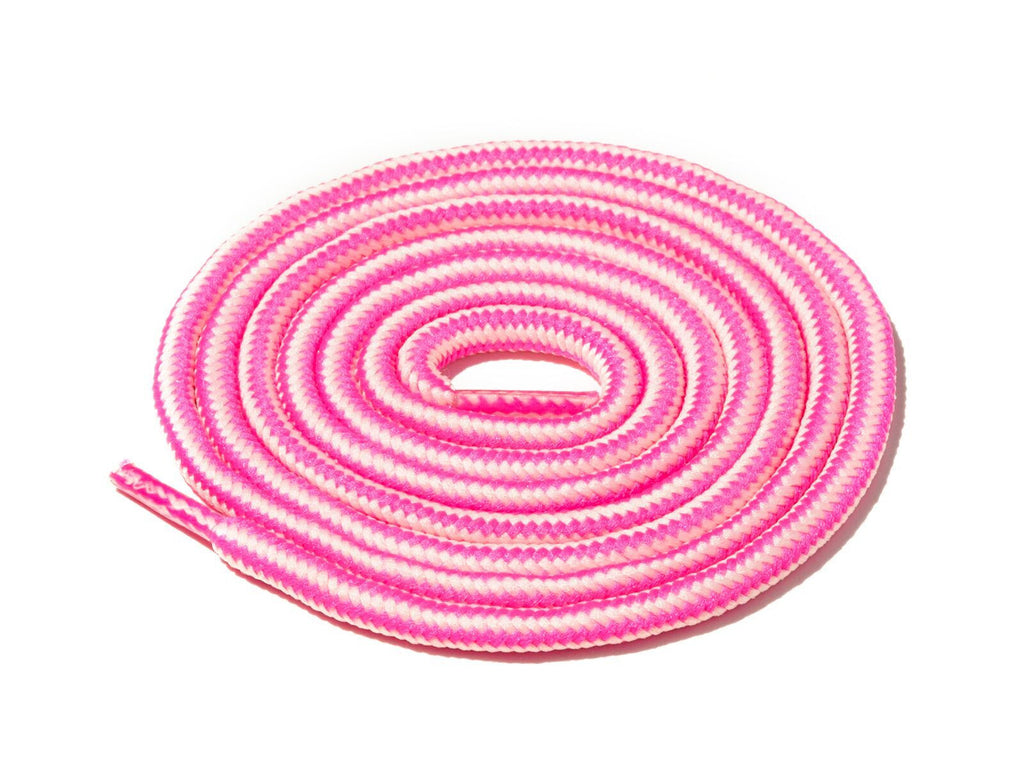 Lace Supply Co Pink & White Striped Rope Laces