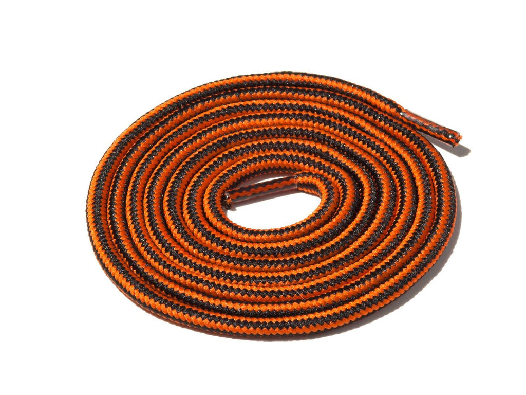 Black & Orange Striped Rope Laces Lace Supply Co