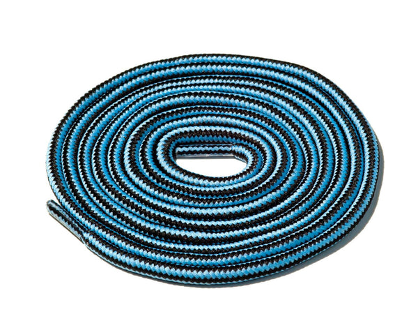 Lace Supply Co Black & Blue Striped Rope Laces