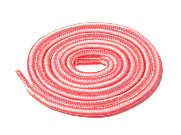 Lace Supply Co Pink & Cream Striped Rope Laces
