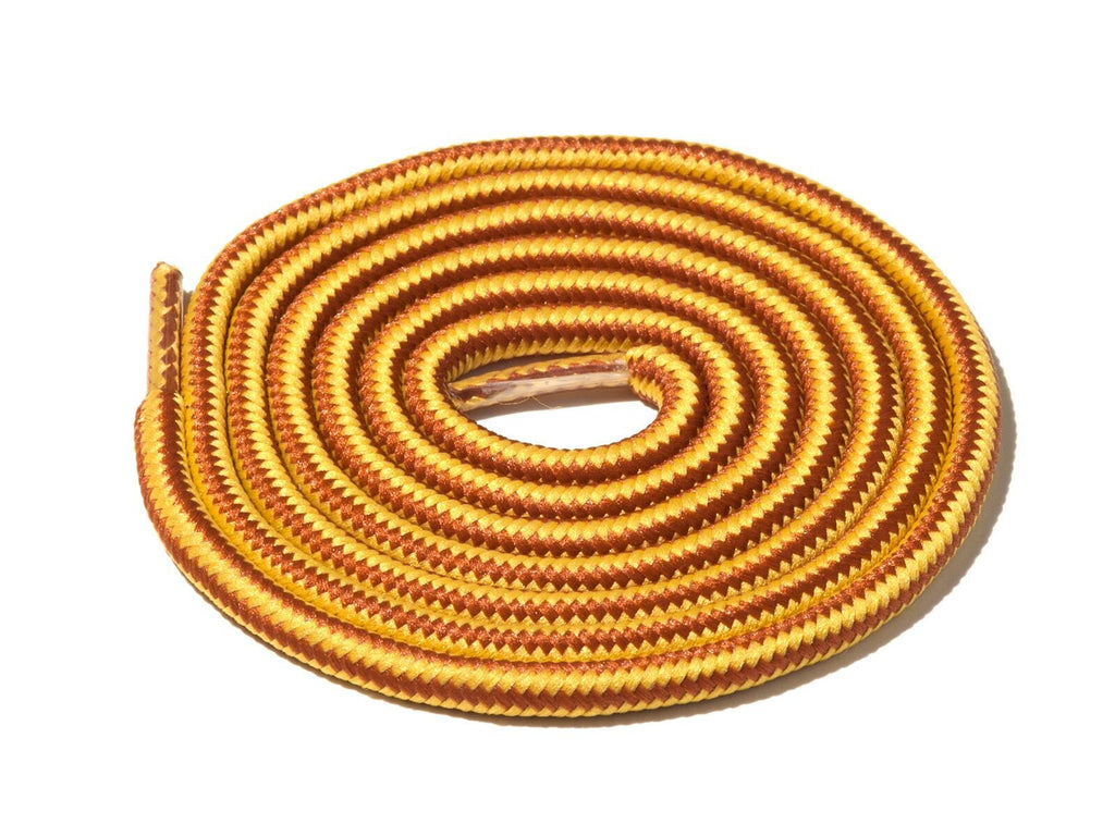Brown & Yellow Striped Rope Laces Lace Supply Co