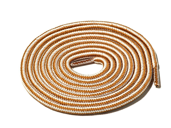 Lace Supply Co White & Gold Striped Rope Laces