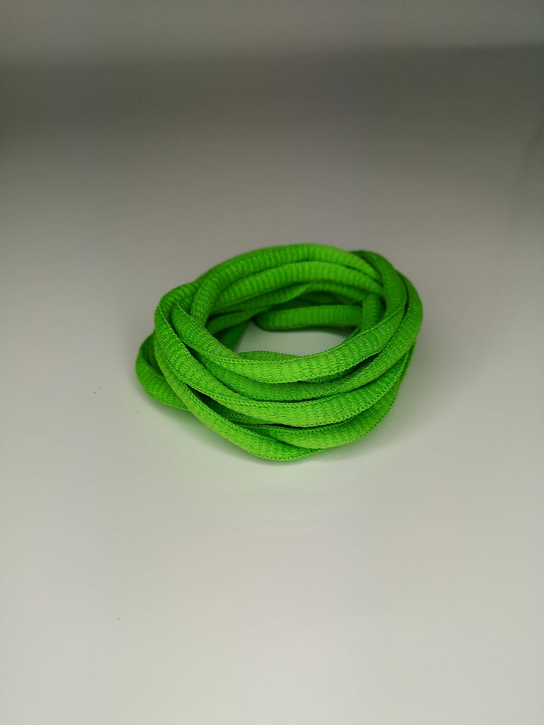 Grass Green Oval Solid Colour Laces