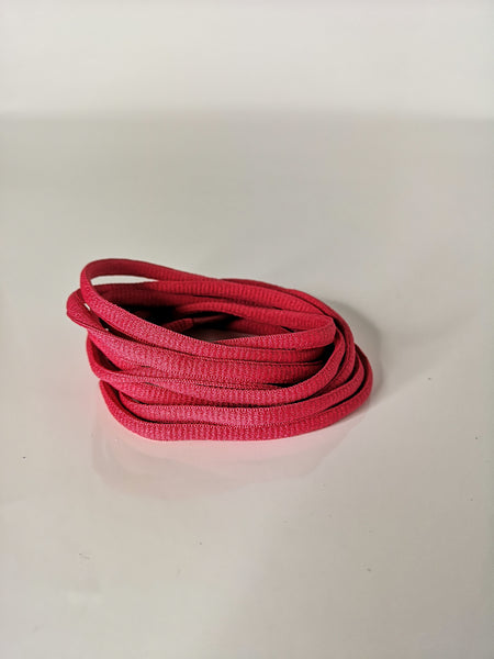 Magenta Oval Solid Colour Laces