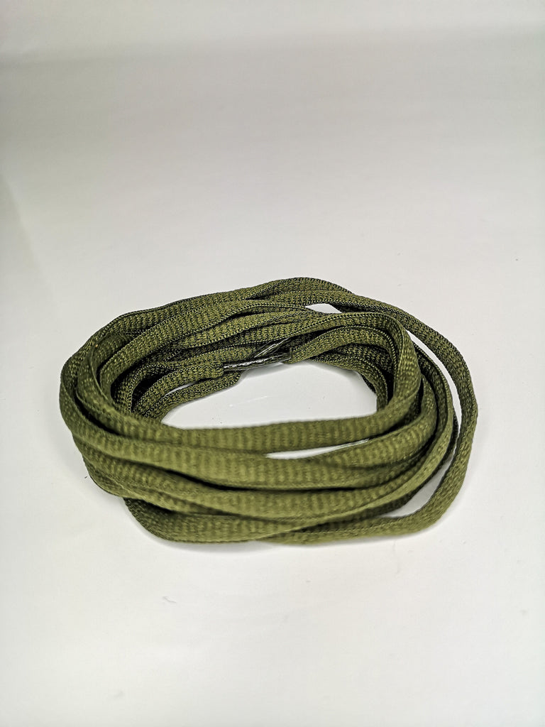 khaki Green Oval Solid Colour Laces