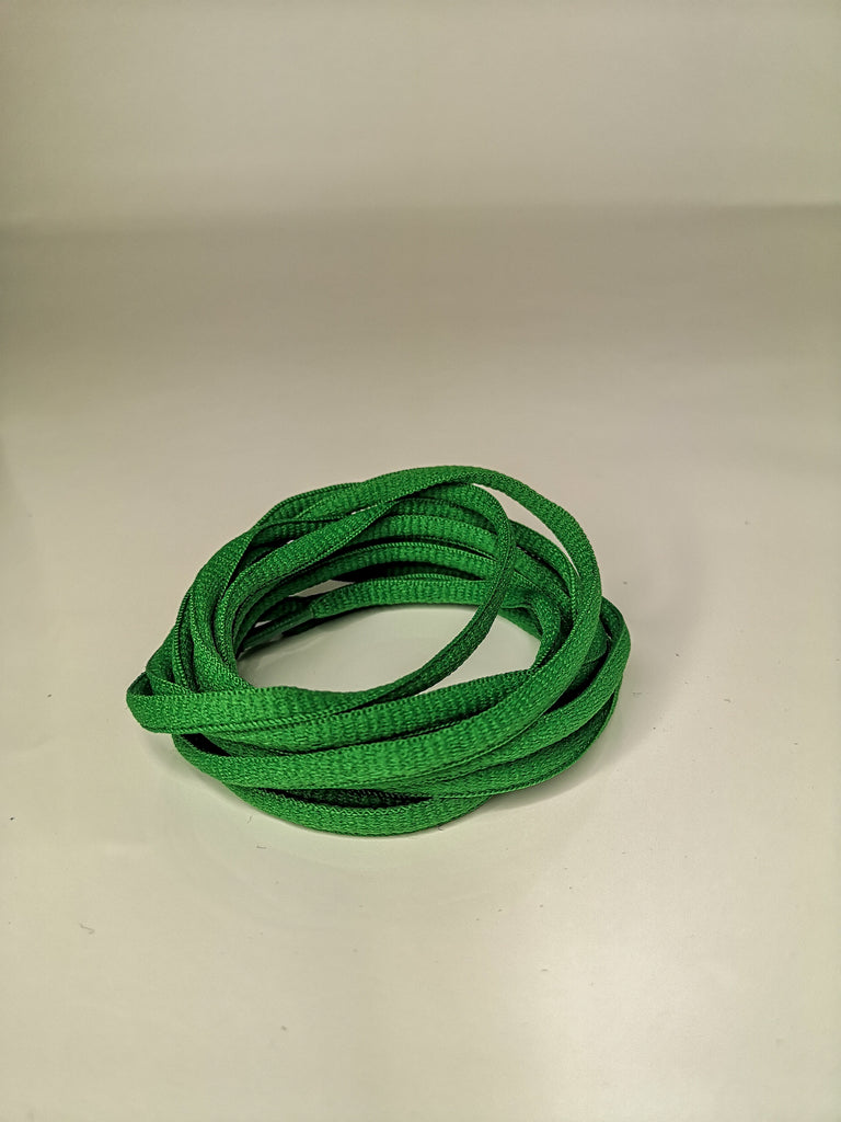 Dark Green Oval Solid Colour Laces