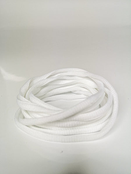 White Oval Solid Colour Laces